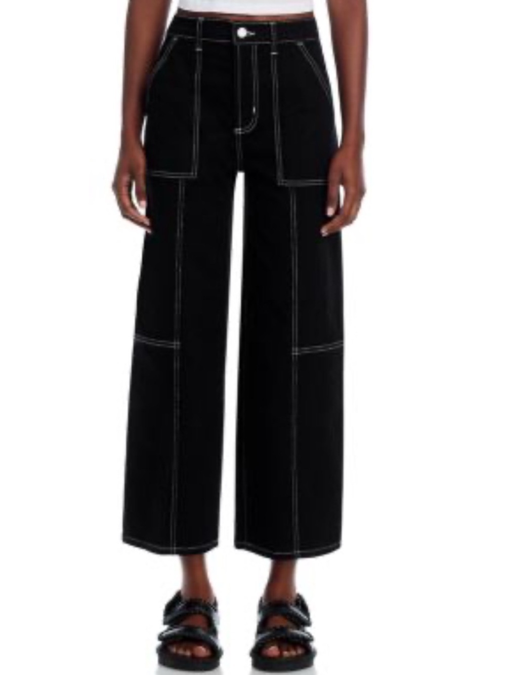 Rails Getty Utility High Rise Wide Leg Crop Jeans